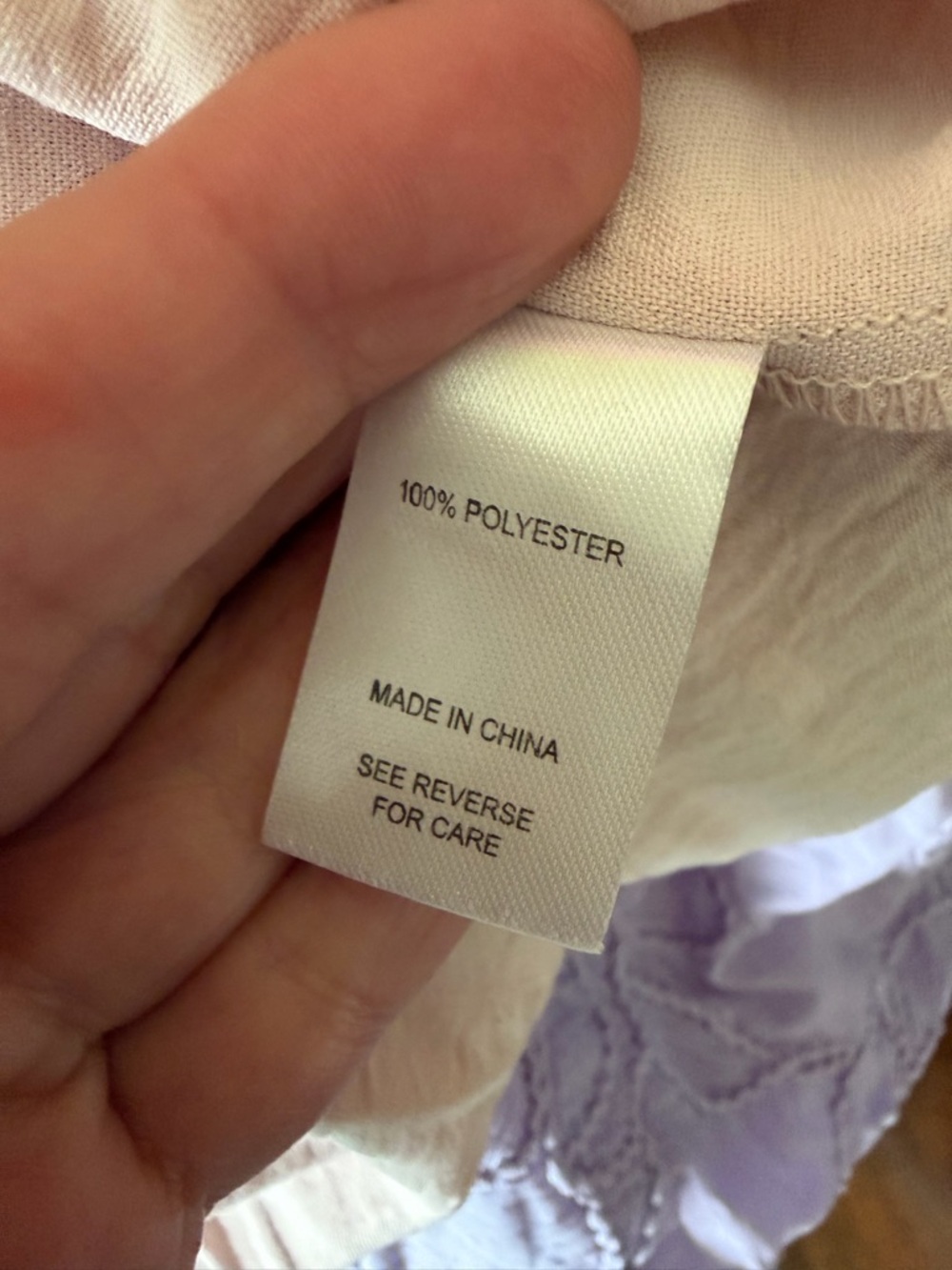 Delicate Blush Textured Pleat Long-Sleeve Blouse - Picture 4 of 4
